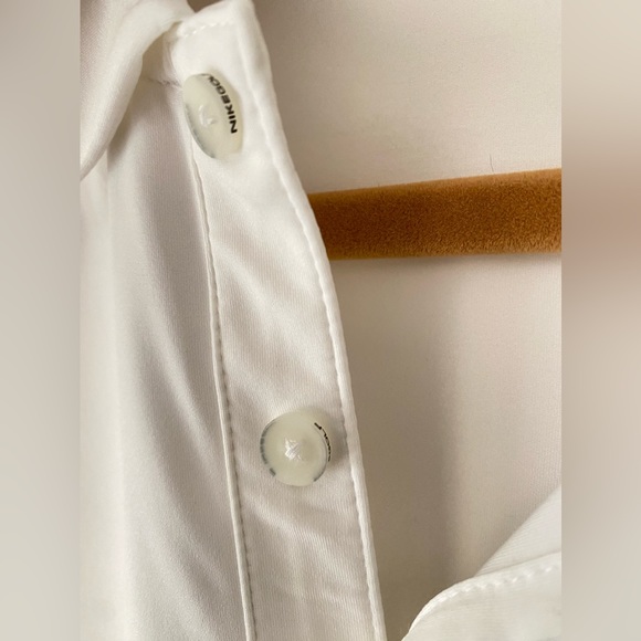 Nike Dri-FIT Victory Men's Golf Polo. Chest 44" White wz neon yellow pipes. - Picture 3 of 9